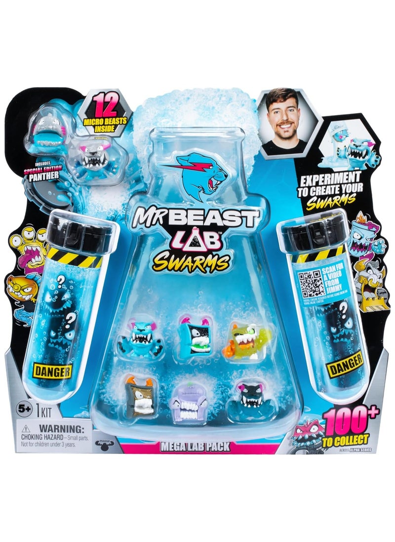 MrBeast Lab Swarms Mega Lab 12 Pk Hard Boiled - Experiment by Adding Water, Shaking The Test Tube & Revealing 12pk of 1