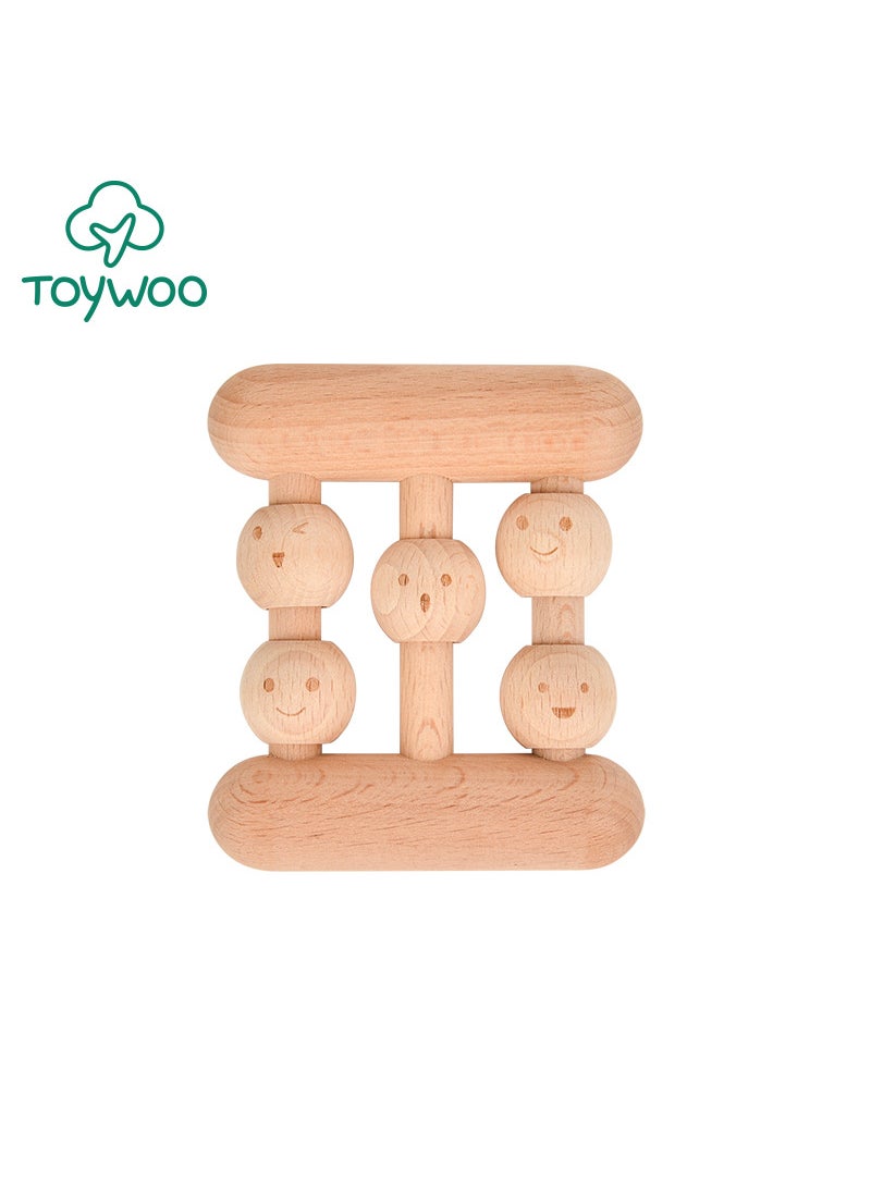 Wooden Rattles Four-piece Set of Hand Rattles Orff Musical Instruments Infant Hand-held Rattles Baby Early Education Toys Abacus rattles