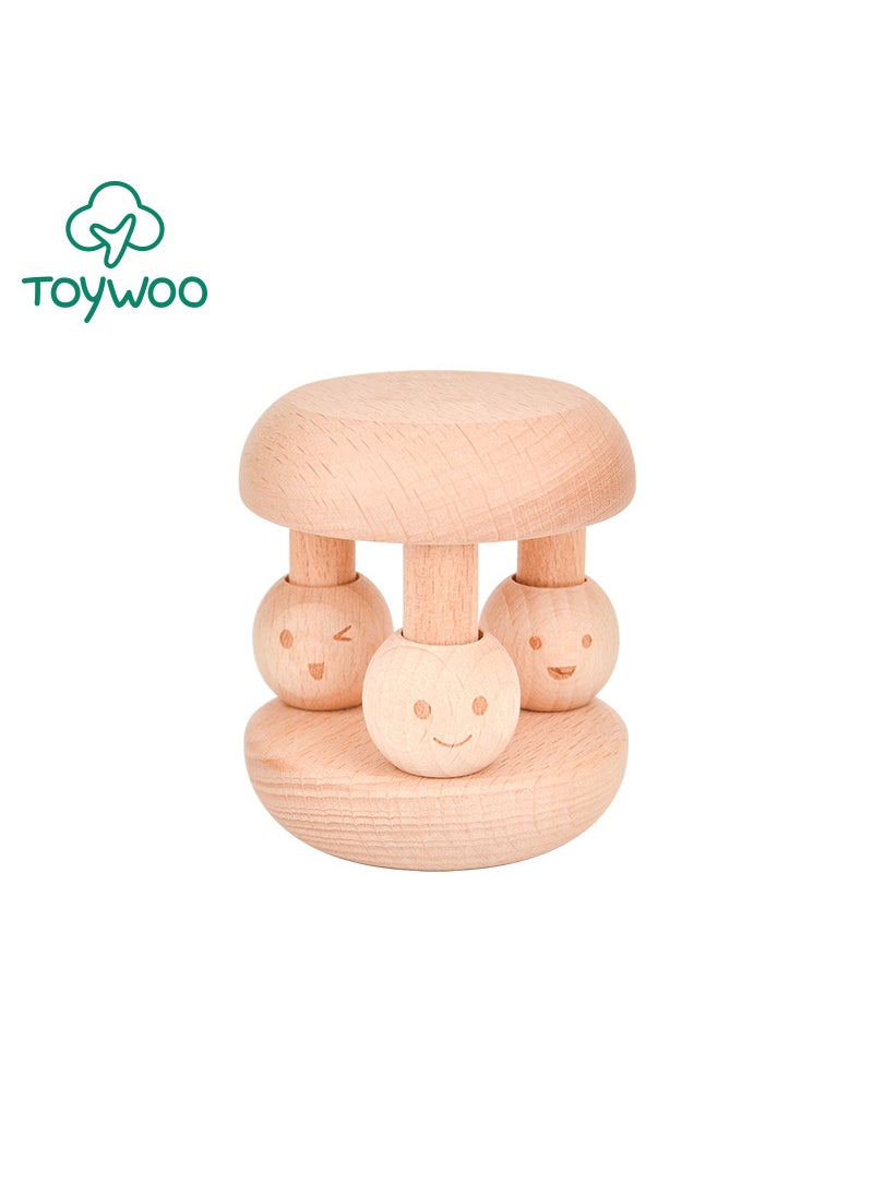 Wooden Rattles Four-piece Set of Hand Rattles Orff Musical Instruments Infant Hand-held Rattles Baby Early Education Toys Ball Rattle