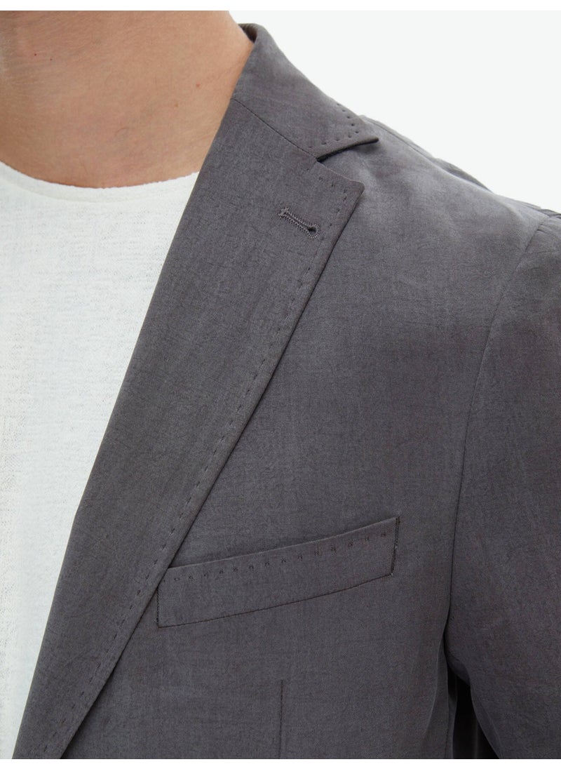 Anthracite Plain Modern Fit Jacket