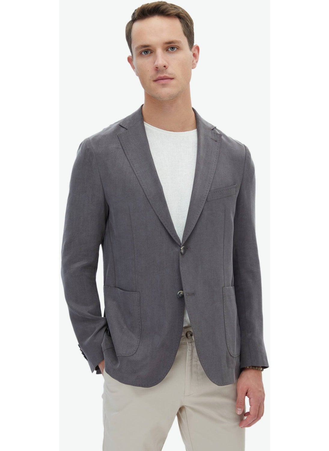 Anthracite Plain Modern Fit Jacket