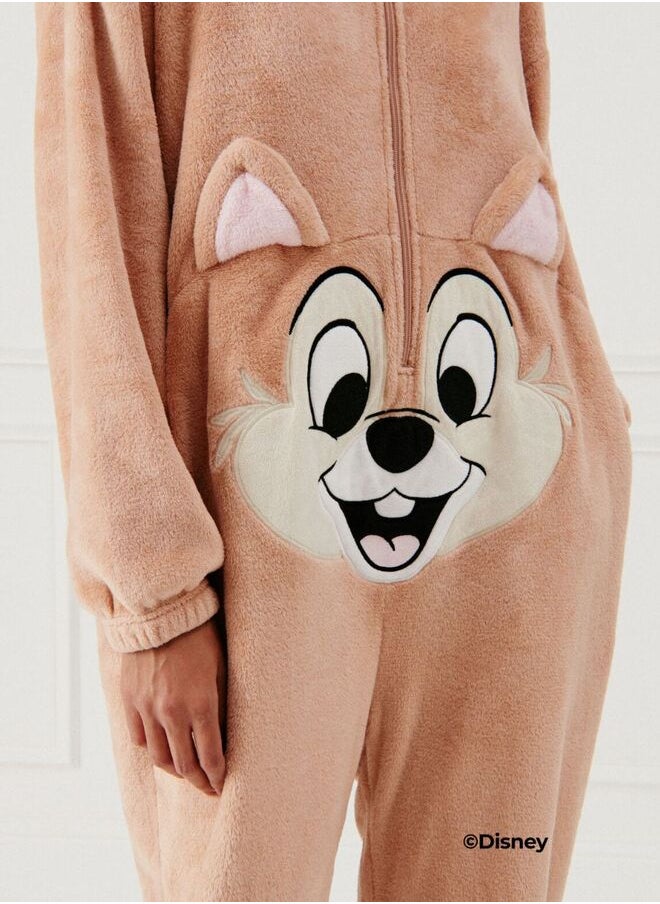 Chip'n dale fleece jumpsuit