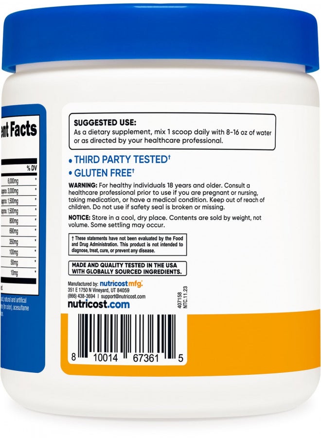 Nutricost EAA Powder 30 Servings (Peach Mango) - Essential Amino Acids - Non-GMO, Gluten Free, Vegetarian Friendly