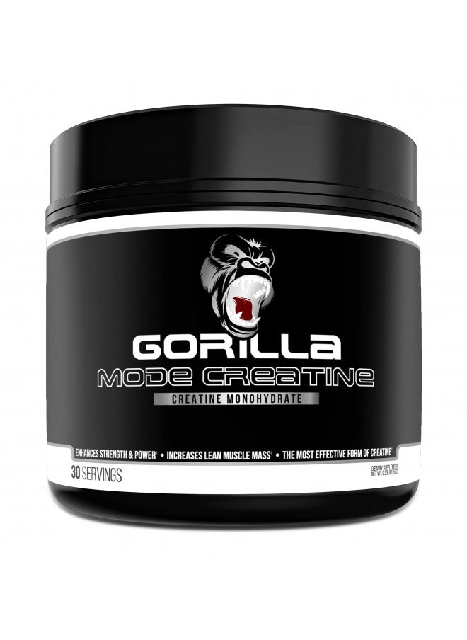 Gorilla Mind Gorilla Mode Creatine Creatine Monohydrate Micronized Powder / Improved Muscle Size, Power Output and Strength / 5 Grams per Servings, 30 Servings