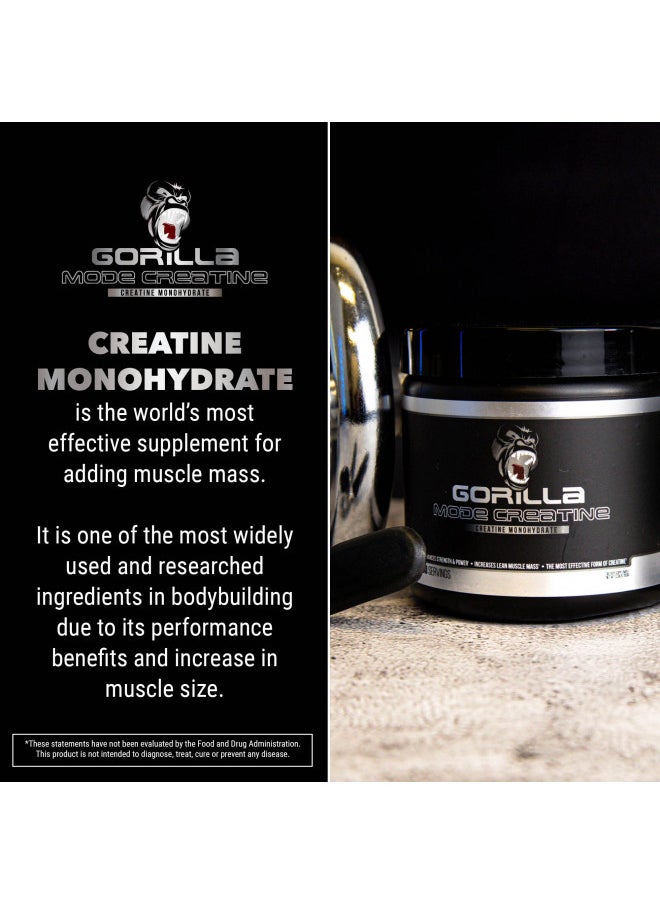 Gorilla Mind Gorilla Mode Creatine Creatine Monohydrate Micronized Powder / Improved Muscle Size, Power Output and Strength / 5 Grams per Servings, 30 Servings