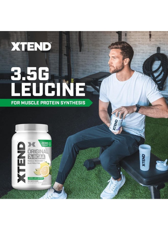 XTEND Original BCAA Powder Lemon Lime Squeeze | Sugar Free Post Workout Muscle Recovery Drink with Amino Acids | 7g BCAAs for Men & Women | 90 Servings