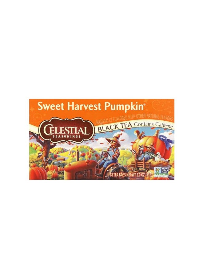 Celestial Seasonings Black Tea,Sweet Harvest Pumpkin, 20 Bags