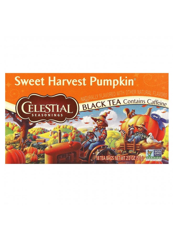 Celestial Seasonings Black Tea,Sweet Harvest Pumpkin, 20 Bags