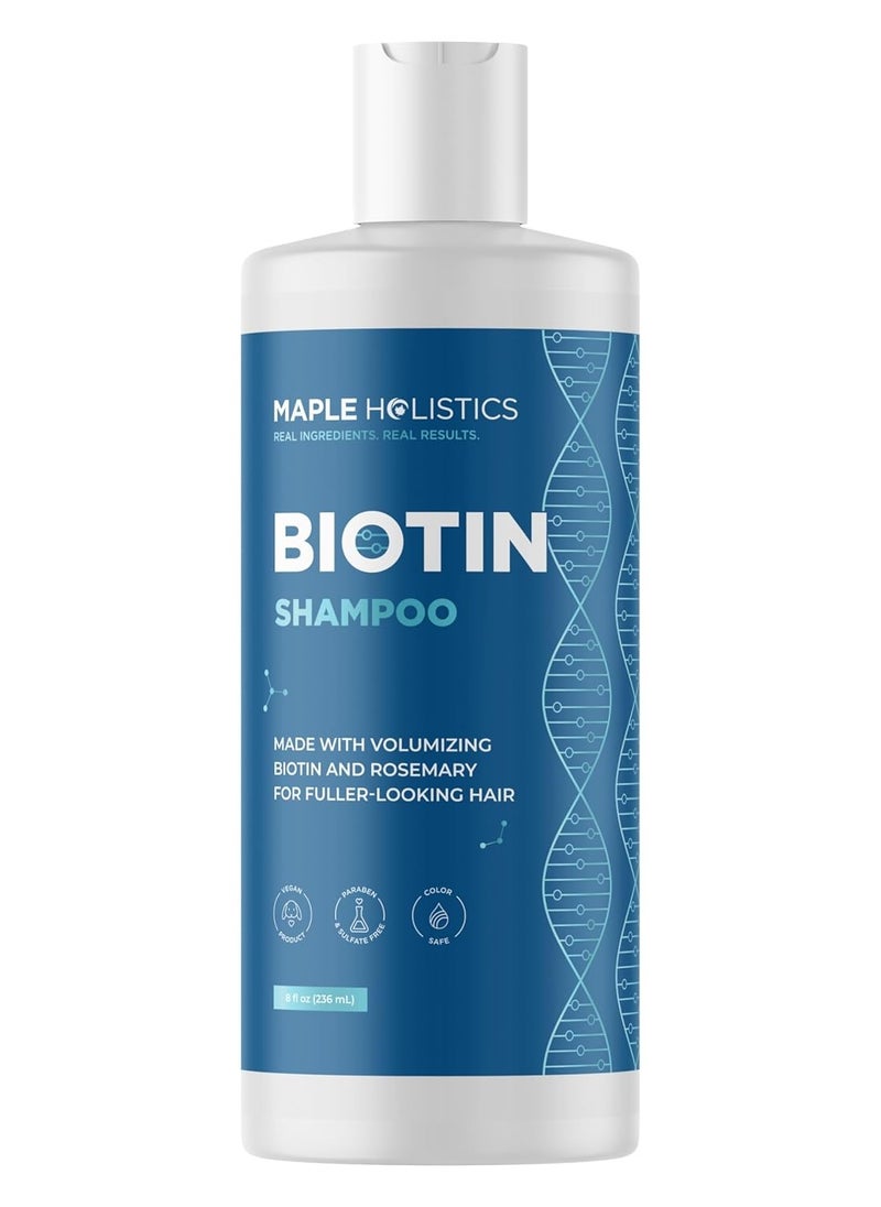 Rosemary and Biotin Shampoo for Thinning Hair Vegan Volumizing Shampoo for Fine Hair with Argan and Tea Tree Oil Paraben Silicone and Sulfate Free Shampoo for Dry Damaged Weak and Thin Hair Care