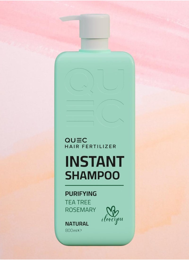 Quec Instant Shampoo Purifying With Tea Tree and Rosemary 800ml