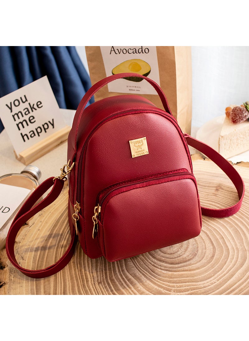 Fashion Korean Style Ladies Backpack Red