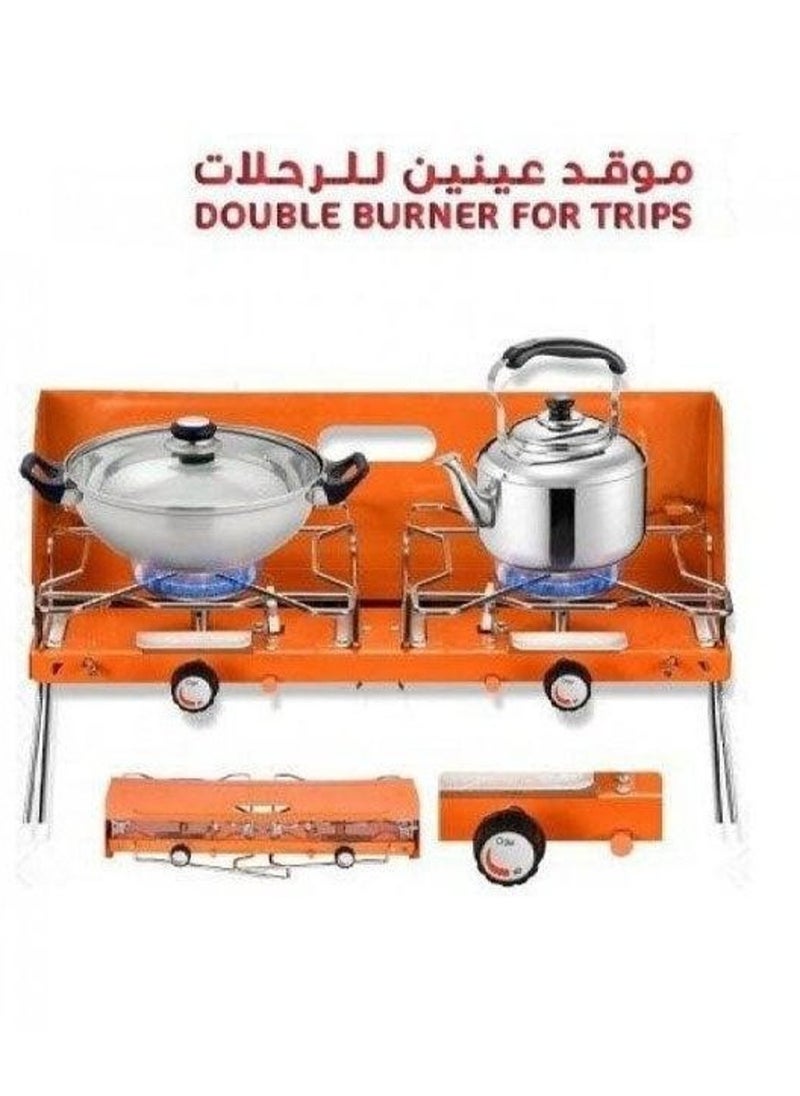 Camping Stove Double Burner Portable Folding  gas Stove