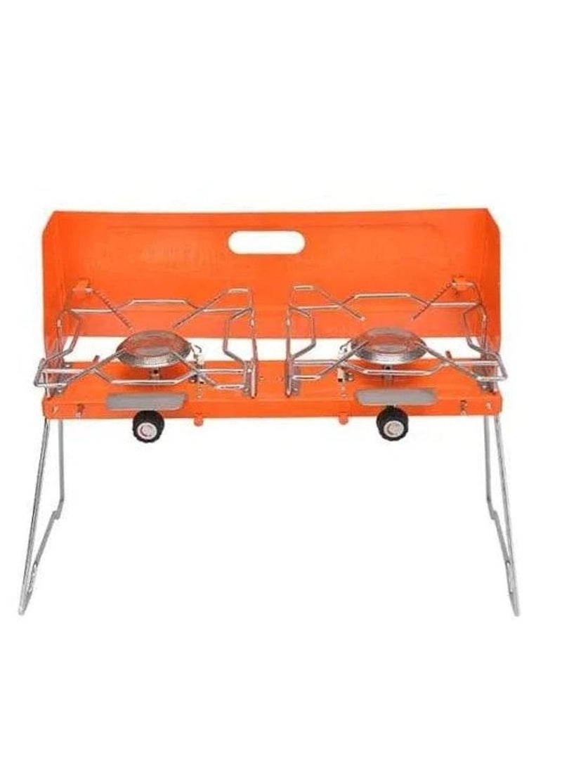 Camping Stove Double Burner Portable Folding  gas Stove