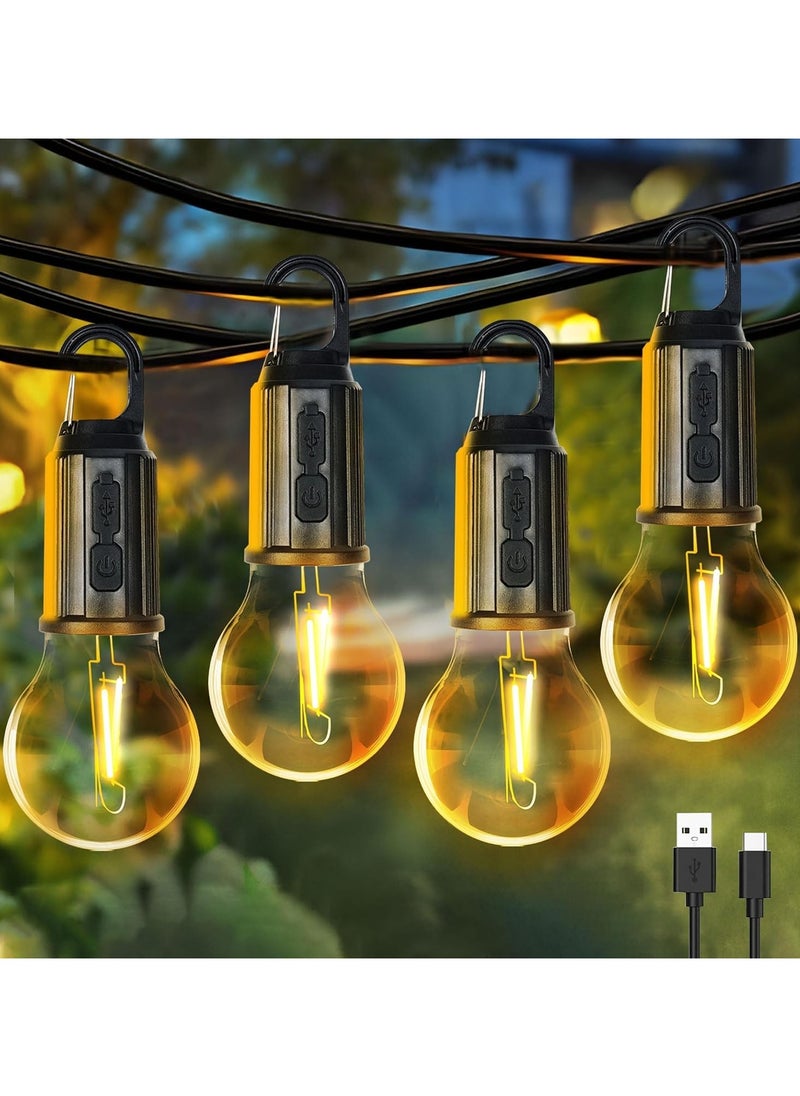 Camping Lights, Waterproof LED Tent Lights with USB Cable, 3 Modes Hanging Camping Lantern