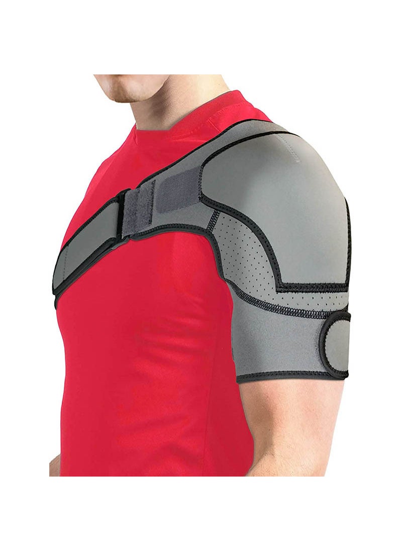 Adjustable Compression Shoulder Support Brace Grey Shoulder