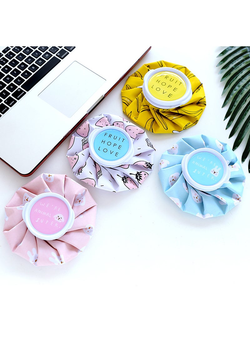 Winter and Summer hot and cold multi-purpose physiotherapy bag sports ice cube cold and hot compress bag mini cooling ice bag water injection hot water bag Flower cover small random⭐