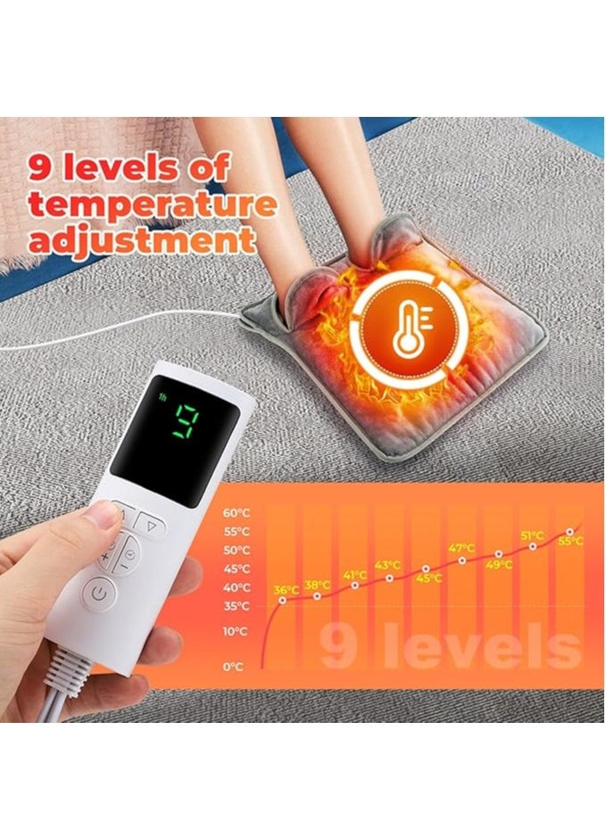 Heating Foot Warming Treasure with 9 Temperature Levels Electric Footwarmers in The Nature of Footmuffs Foot Warmer with Automatic Shut-Off Foot Warmers for Feet in Bed