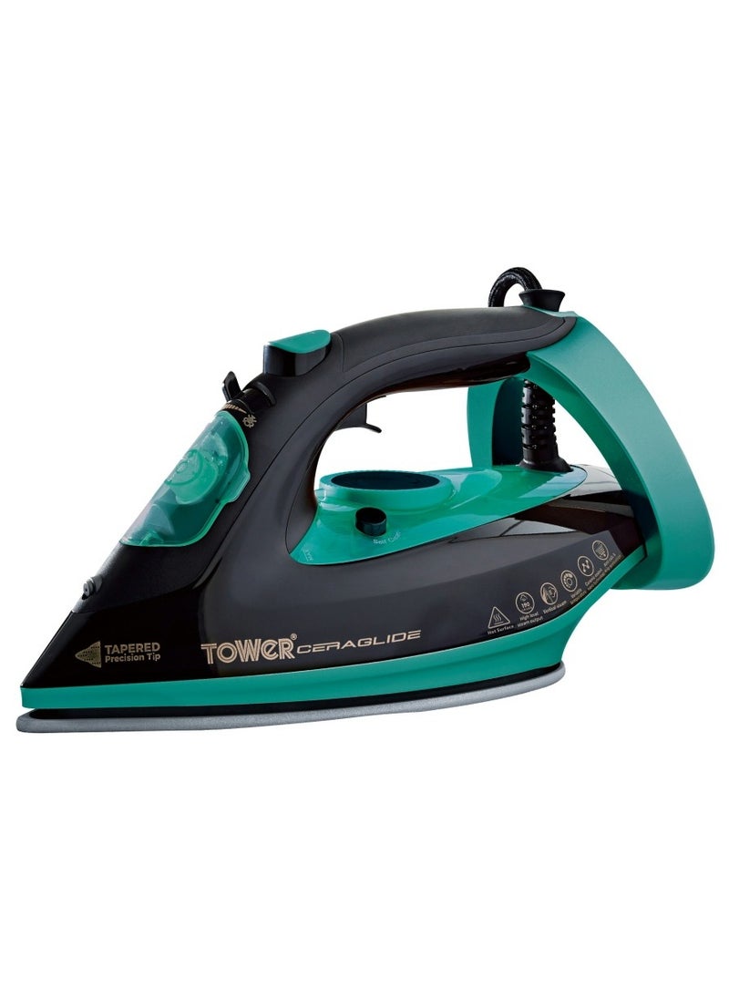 Tower T22021TL Ceraglide 3100W Steam Iron Teal color