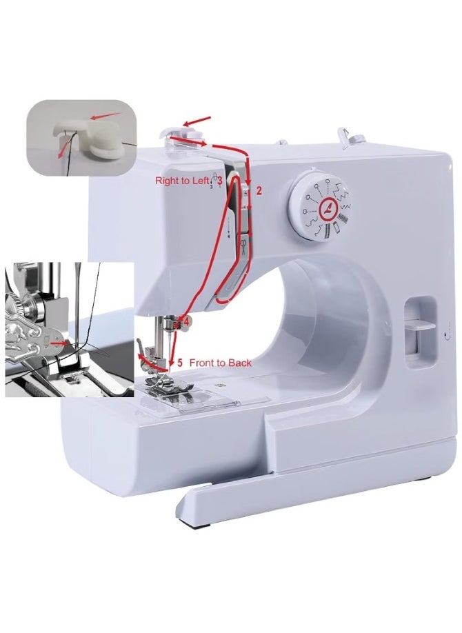 Sewing Machine,Sewing Machine for Beginners,Mini Sewing Machine with 12 Built-In Stitches,Dual Speed,Two Thread,Adjustable Speed with Foot Pedal