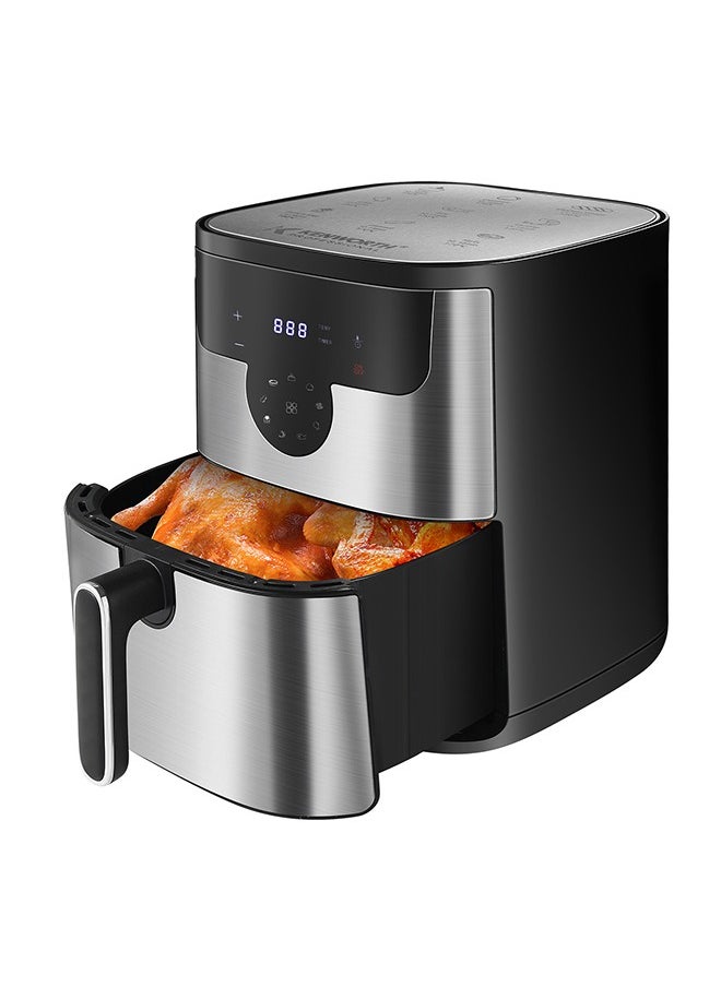 Digital Air Fryer Large Size With One-touch Panel, 360° Turbo Airflow Tech,6 recipes, Nonstick Air Fryers Basket,Dishwasher-safe,Automatic power-off memory 10L 2000W KW-0635 Light Grey