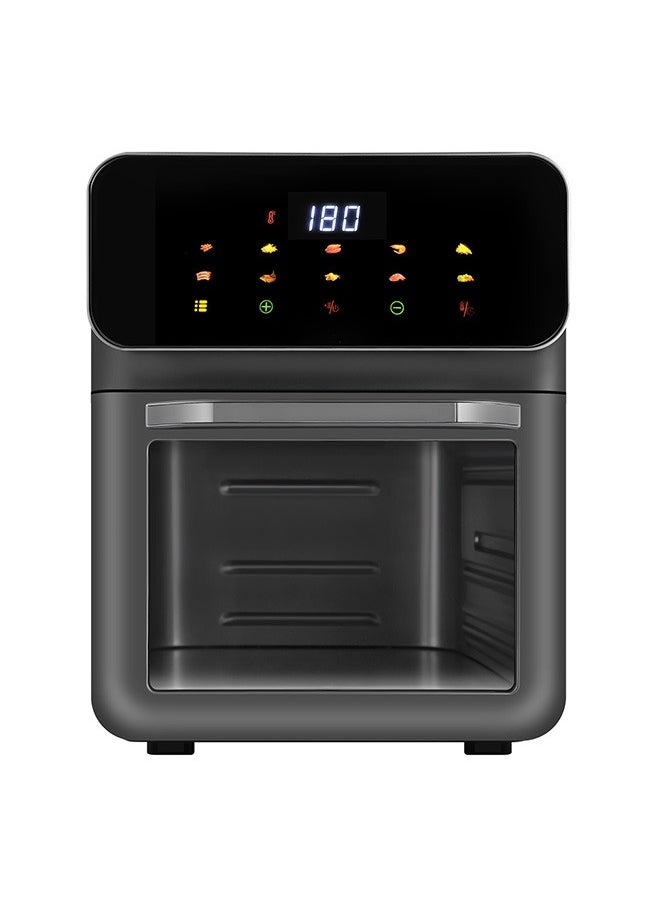 Digital air fryer large size, windowable, one-touch panel, 360° turbo airflow technology, built-in baking tray, automatic memory power-off, dishwasher safe 12L 2000W GA-5003 black