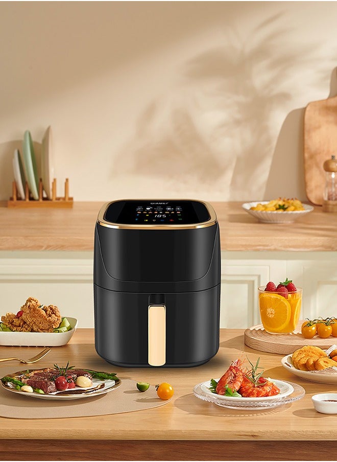 Digital Air Fryer Large Size With One-touch Panel, 360° Turbo Airflow Tech, Nonstick Air Fryers Basket,Dishwasher-safe 8L 2000W GA-5002 Black