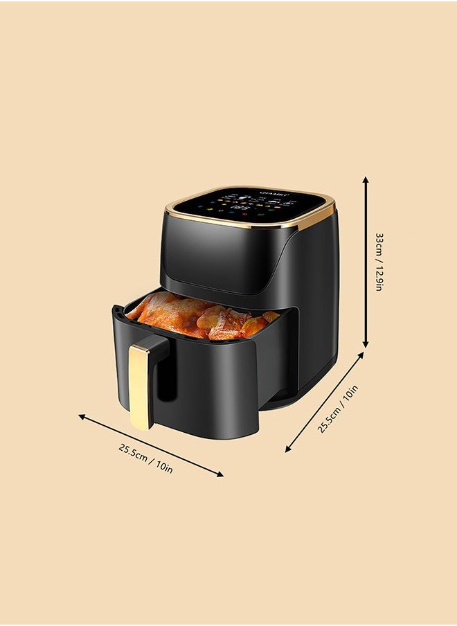 Digital Air Fryer Large Size With One-touch Panel, 360° Turbo Airflow Tech, Nonstick Air Fryers Basket,Dishwasher-safe 8L 2000W GA-5002 Black