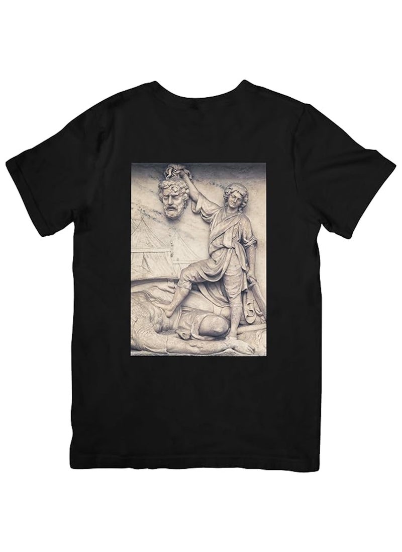 Epic Battle David and Goliath Graphic Unisex T-Shirt, Gift for Ancient History Enthusiast