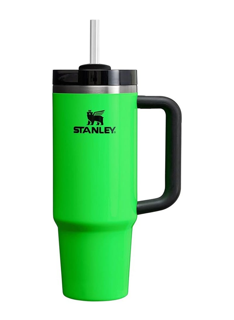 Stanley Quencher H2.0 FlowState Tumbler 30OZ NEON GREEN  Stainless Steel Vacuum Insulated with 3-Position Lid and Straw Perfect for Water Iced Tea Coffee On-the-Go Hydration Ideal Gift Stanley Cup