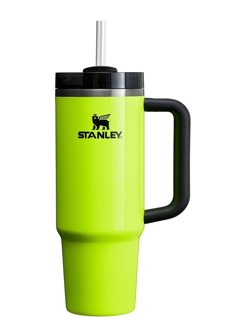 Stanley Quencher H2.0 FlowState Tumbler 30OZ NEON YELLOW Stainless Steel Vacuum Insulated with 3-Position Lid and Straw Perfect for Water Iced Tea Coffee On-the-Go Hydration Ideal Gift Stanley Cup