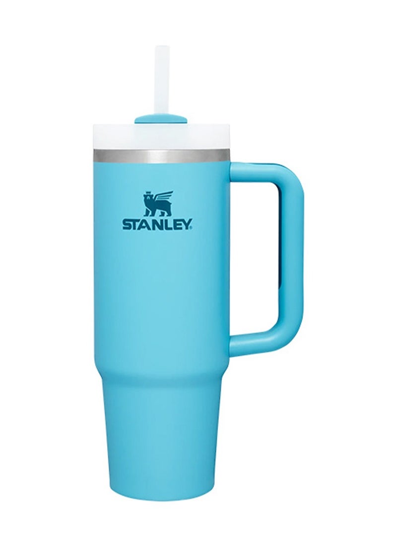 Stanley Quencher H2.0 FlowState Tumbler 30OZ BLUE - POOL Stainless Steel Vacuum Insulated with 3-Position Lid and Straw Perfect for Water Iced Tea Coffee On-the-Go Hydration Ideal Gift Stanley Cup