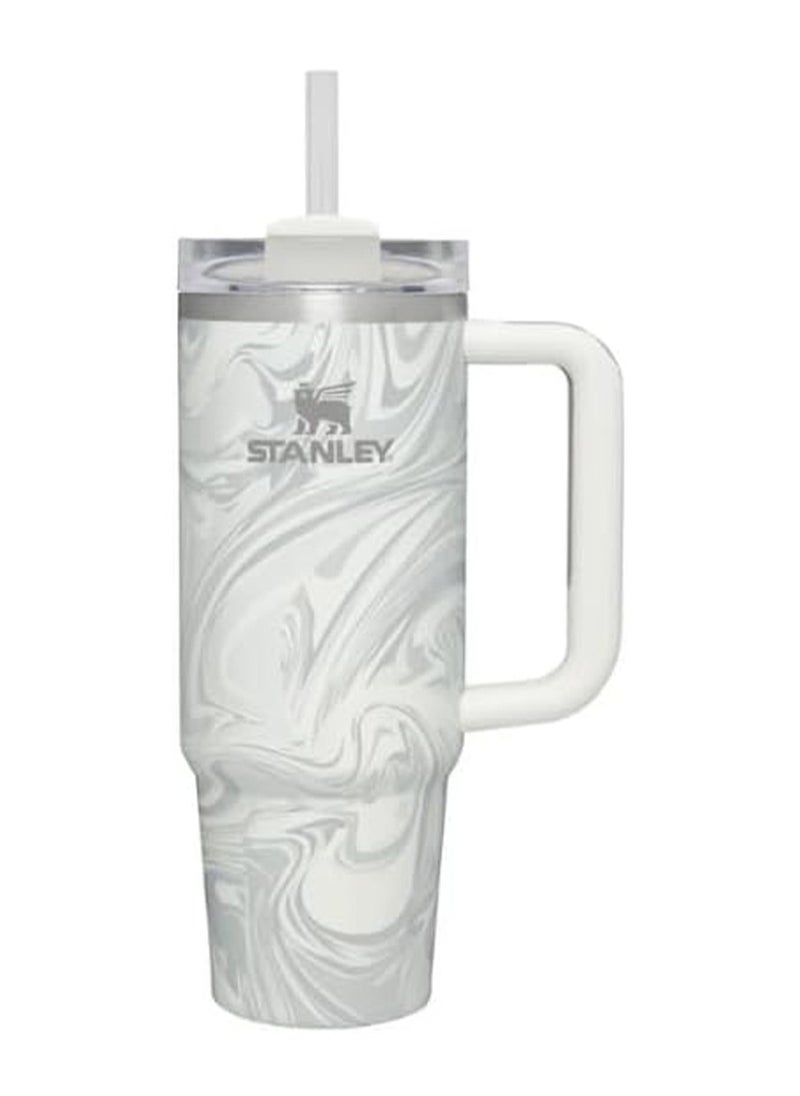 Stanley Quencher H2.0 FlowState Tumbler 30OZ polar swirl Stainless Steel Vacuum Insulated with 3-Position Lid and Straw Perfect for Water Iced Tea Coffee On-the-Go Hydration Ideal Gift Stanley Cup