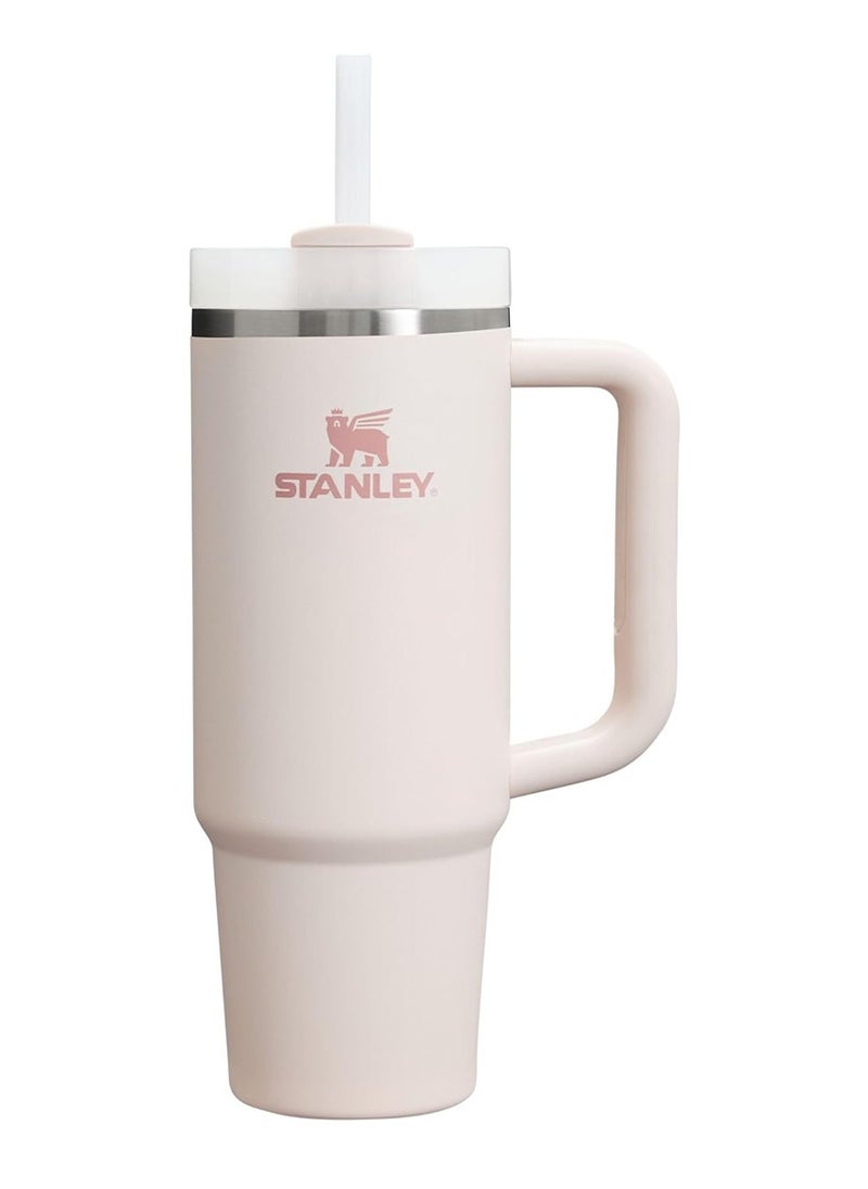 Stanley Quencher H2.0 FlowState Tumbler 30OZ ROSE QUARTZ Stainless Steel Vacuum Insulated with 3-Position Lid and Straw Perfect for Water Iced Tea Coffee On-the-Go Hydration Ideal Gift Stanley Cup