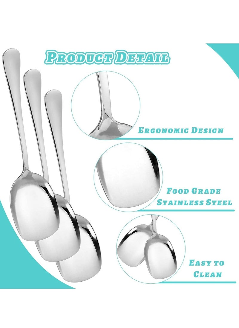 Stainless Steel Large Buffet Serving Spoons with Long Handles Salad Spoon for Kitchen Restaurant Banquet