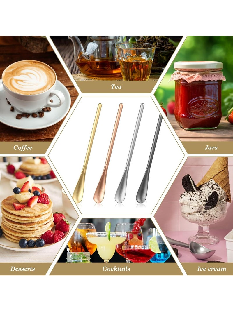 4 PCS Coffee Tea Spoon Mixing Spoon Coffee Stir Sticks Drink Stirrer Set with Long Handle