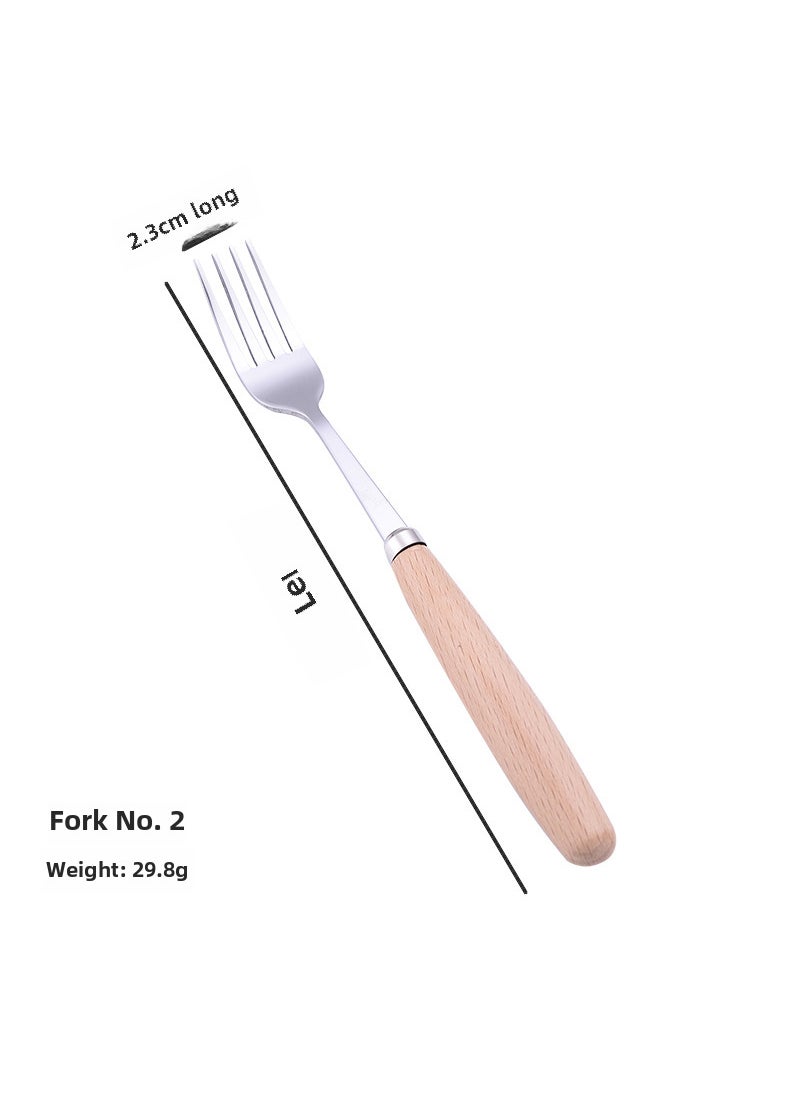 Stainless Steel Cutlery Wooden Handle SetNo. 2 Main Fork No. 2 Main Fork