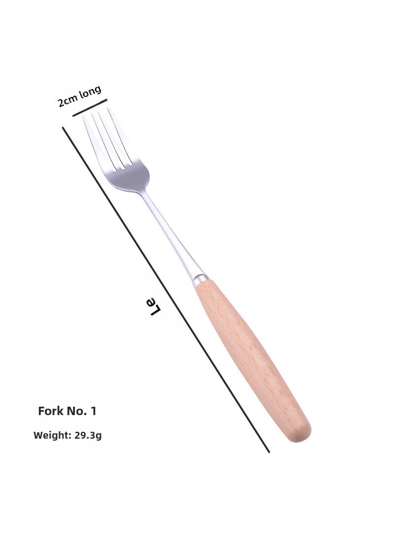 Stainless Steel Cutlery Wooden Handle SetNo.1 Main Fork No.1 Main Fork