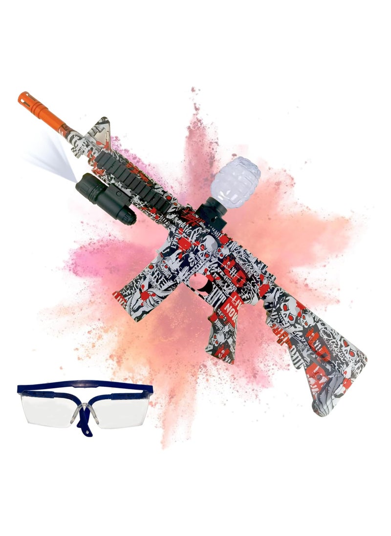 Gel Blaster, Gel Blaster Gun with Automatic Fast Fire Rate, Gel Blasters Toy + Flashlight + Safety Goggles! Gel Gun for Kids + Adults, Gel Gun Blaster, M416 Gel Blaster Sniper, Red