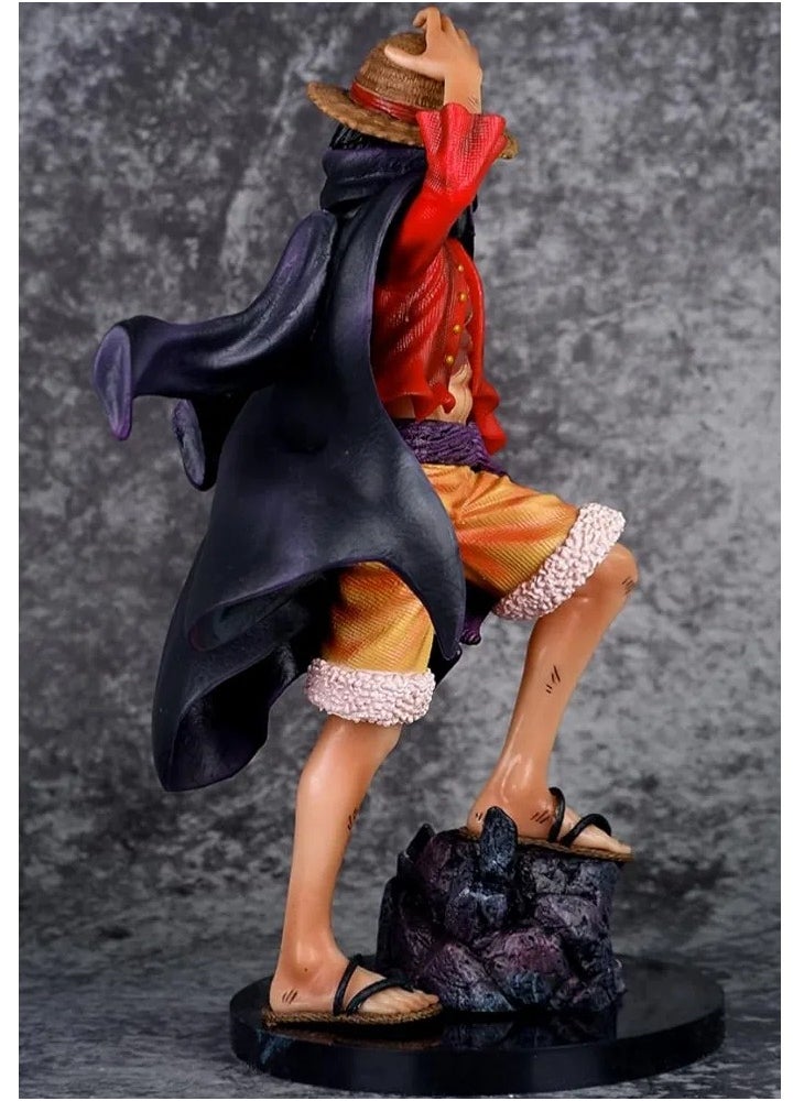 Action Figure Monkey D Luffy Sculpture Four Emperors Yonko Realistic Collectible Character Model Ornaments Statue, Multicolor