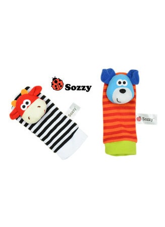 Sozzy Cute Animal Rattle Plush Socks for Babies 0-12M 002 socks (double)