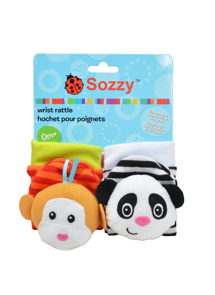 Sozzy Cute Animal Rattle Plush Socks for Babies 0-12M 003 color card socks (double)