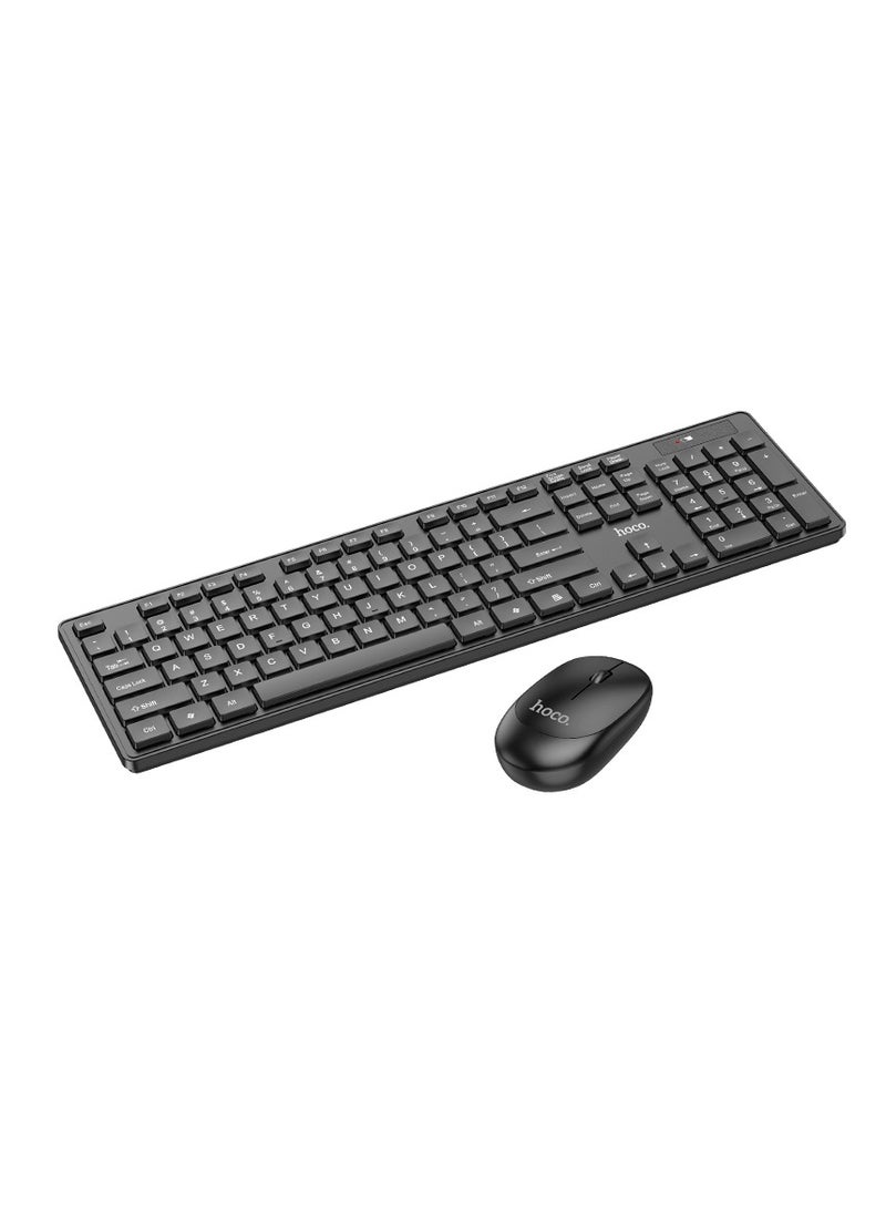 hoco GM17 Wireless Business Keyboard and Mouse Set (English Version) – 2.4G Connection, 104 Keys, Adjustable DPI