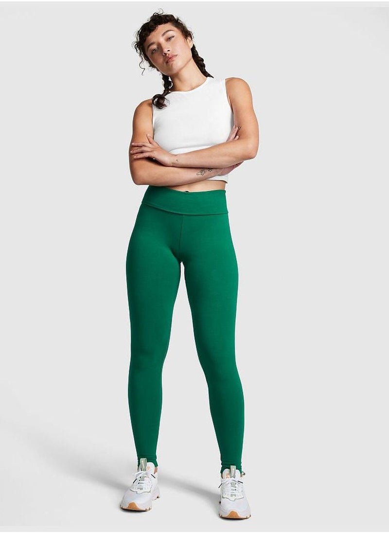 Cotton Foldover Leggings in Full Length