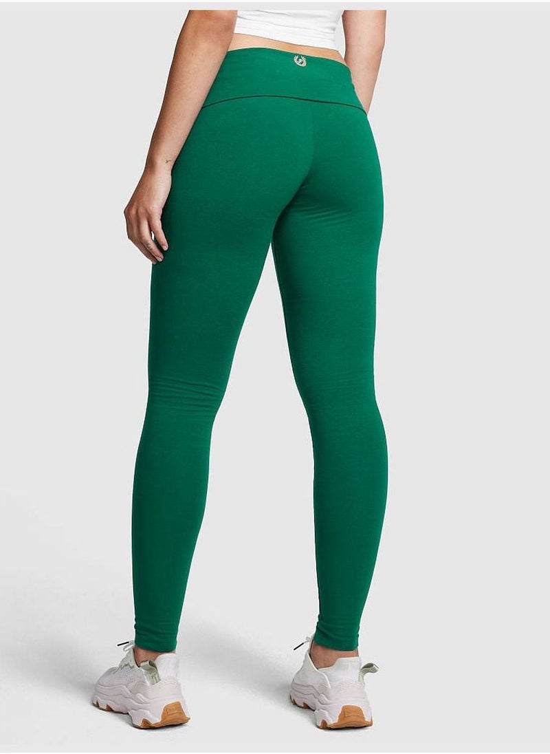 Cotton Foldover Leggings in Full Length