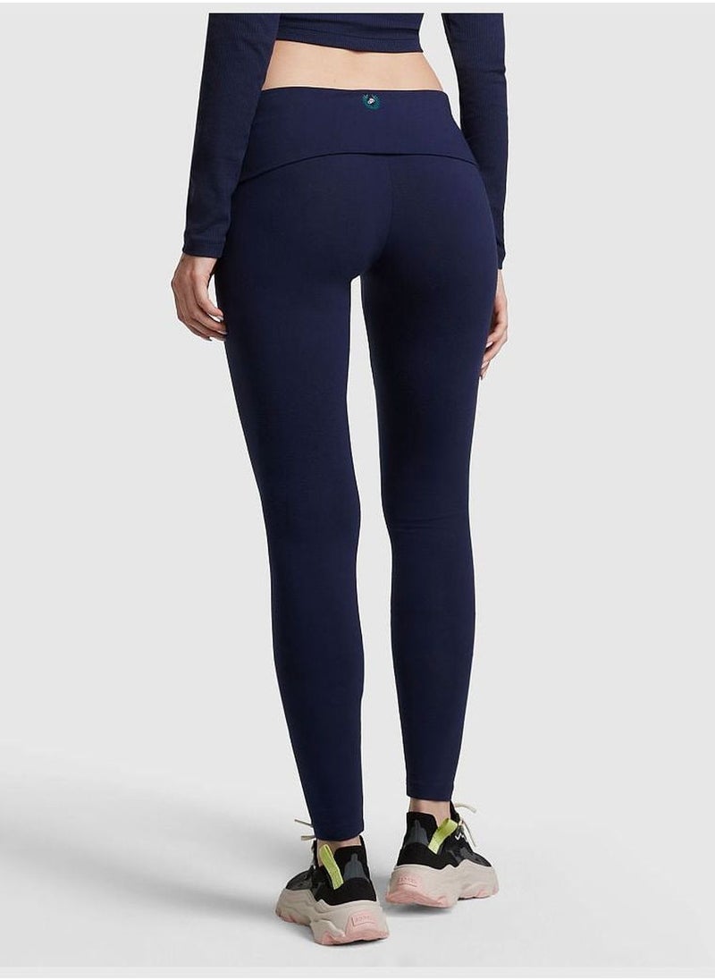 Cotton Foldover Leggings in Full Length