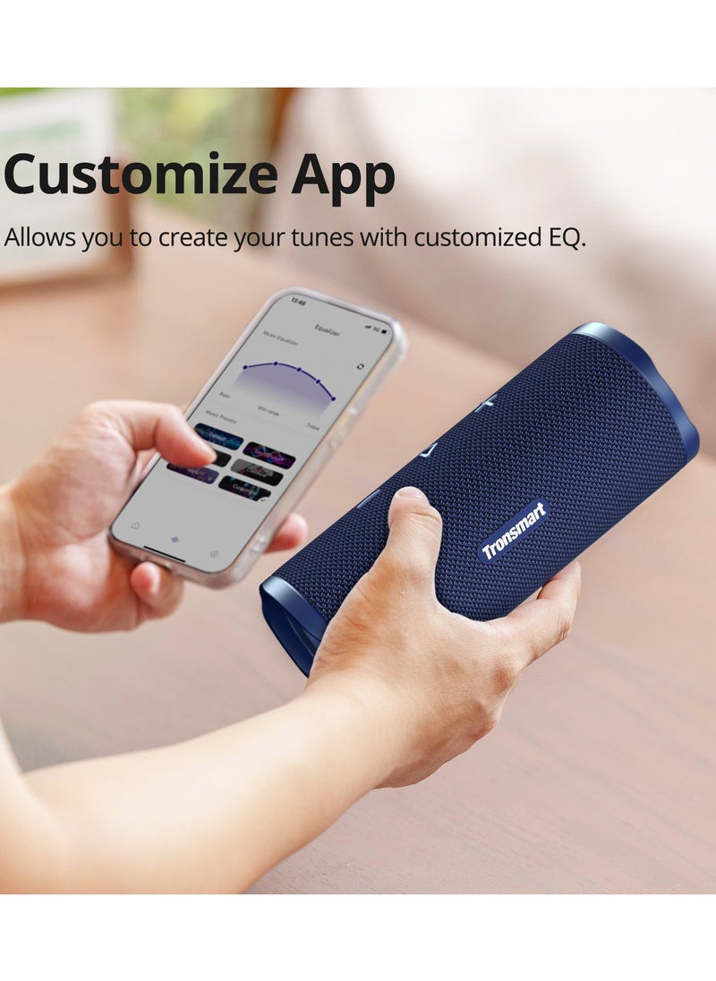 Tronsmart Mirtune C3 24W Loud Stereo Sound, IPX7 Waterproof, TWS Pairing, 12H Playtime - Portable & Durable Outdoor Bluetooth Speaker Blue