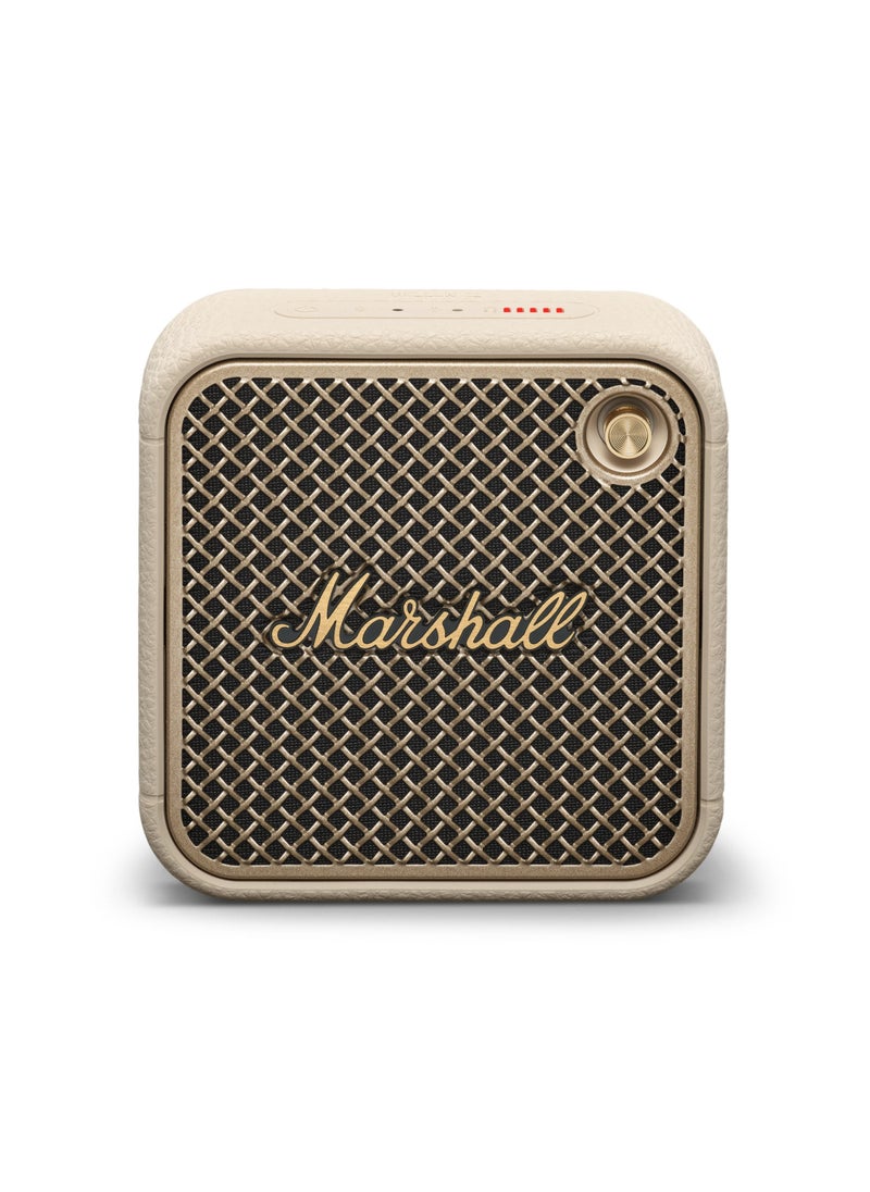 Marshall Willen II Wireless Bluetooth Speaker, over 17+ Hours Playtime, Dust and Waterproof Design (Cream)