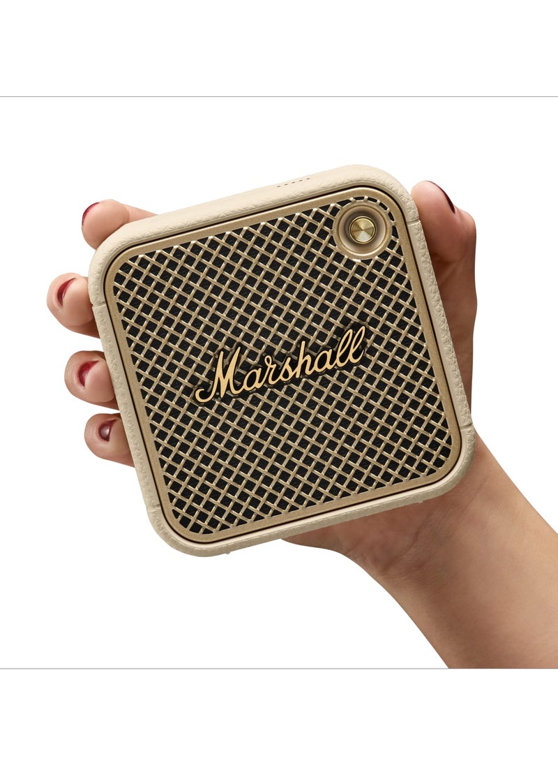 Marshall Willen II Wireless Bluetooth Speaker, over 17+ Hours Playtime, Dust and Waterproof Design (Cream)