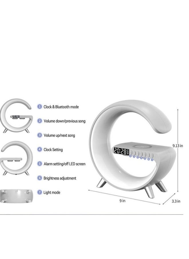 Multifunctional Smart Bluetooth Speaker Night Light with Wireless Charging