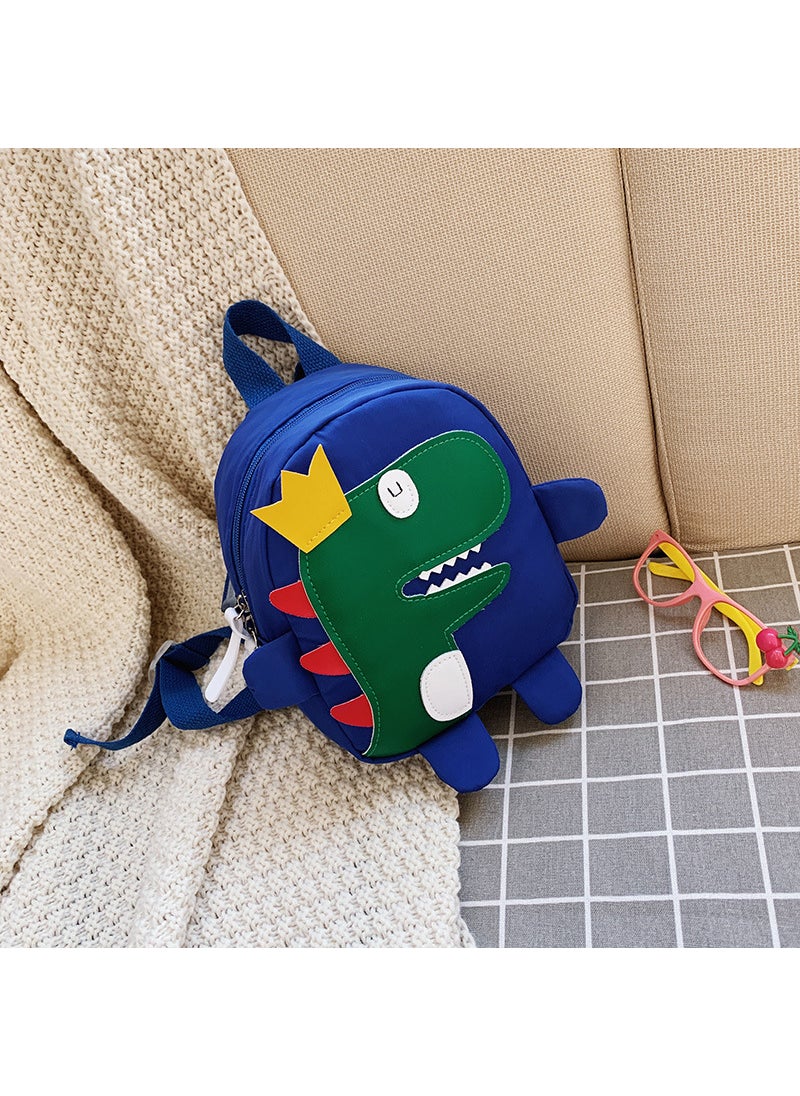 New Kids Dinosaur Backpack Cartoon Student Bag Small blue